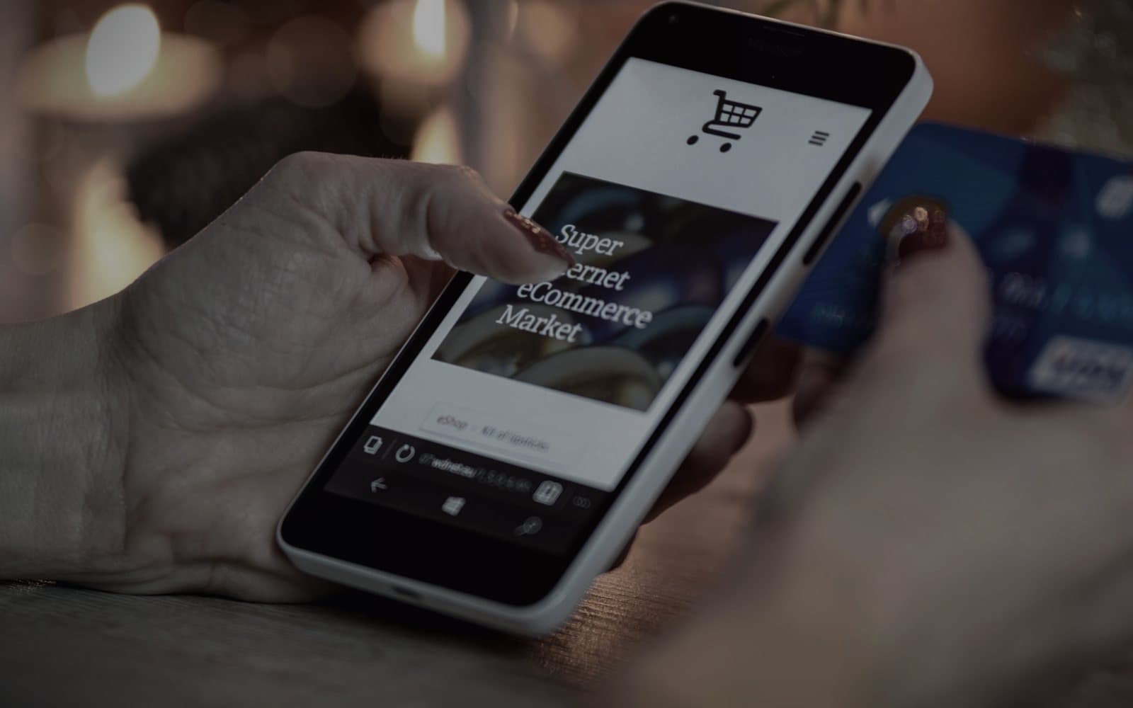 A content planner and phone showing a social feed